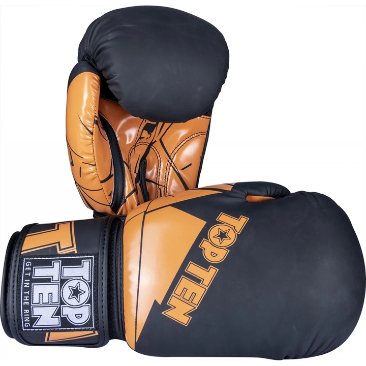 Manusi de box „Splitter” - 12 oz, negru -portocaliu
