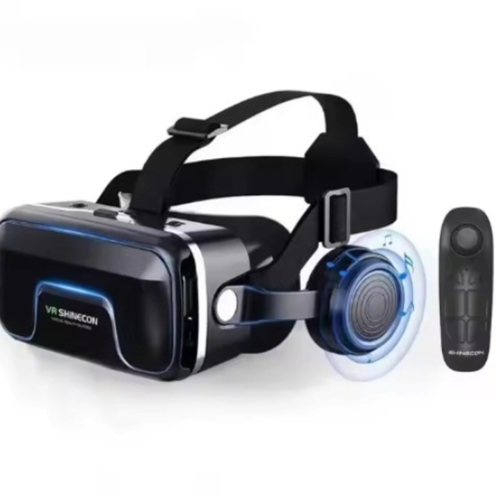 VR 3D очила, интелигентни, съвместими с iOS, Android 139-182 мм, телефон Widnows, HD асферична леща с диаметър 40 мм, 360° изглед, 90-100° оптично поле, регулируем IPD 60-70 мм, фиксиран фокус 37-47 мм, регулируем за очила, черен