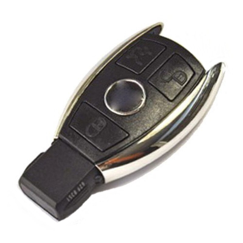 Carcasa Cheie SmartKey Mercedes 3 Butoane Model Cromat 2011