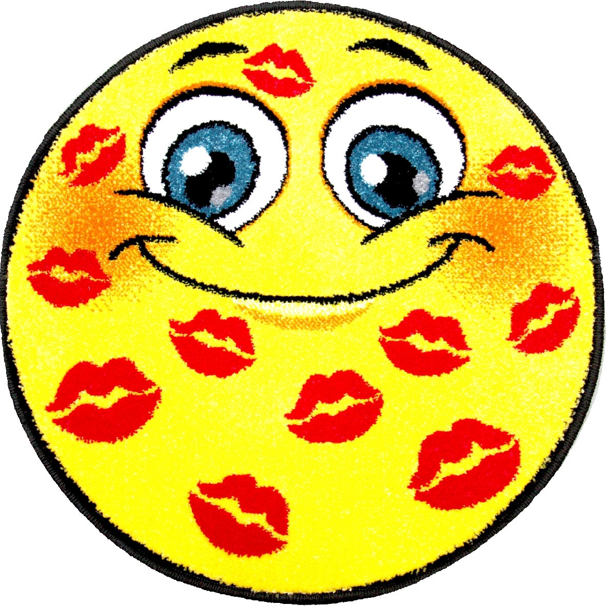 Covor Kolibri, Rotund, Kiss 11085, 67x67 cm, 2300 gr/mp Galben/Rosu