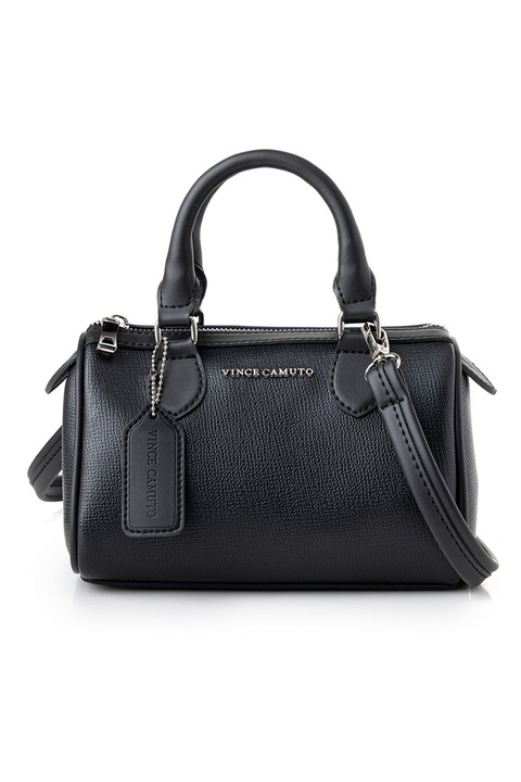 Vince Camuto, Geanta din piele ecologica cu maner si logo, Negru
