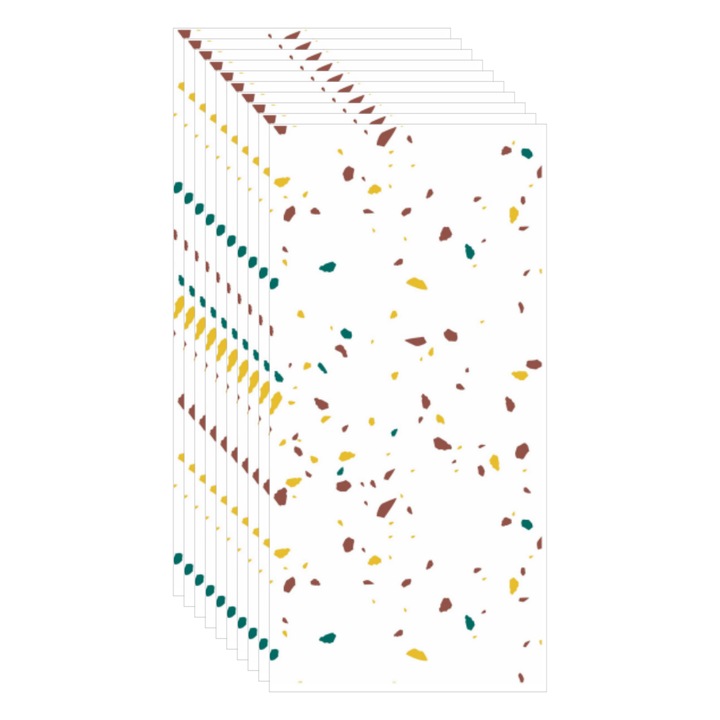 Macvi márványutánzatú öntapadós tapéta, vízálló, állítható, könnyen felszerelhető, hőálló, erős ragasztó, fedőfelület 1,8 nm, 30x60 cm, 2 mm vastag, P8819