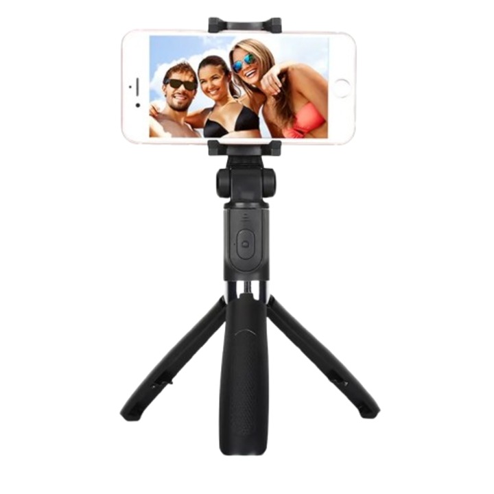 Selfie Stick, Tripod, Bluetooth, compatibil IOS/Android, telecomanda detasabila