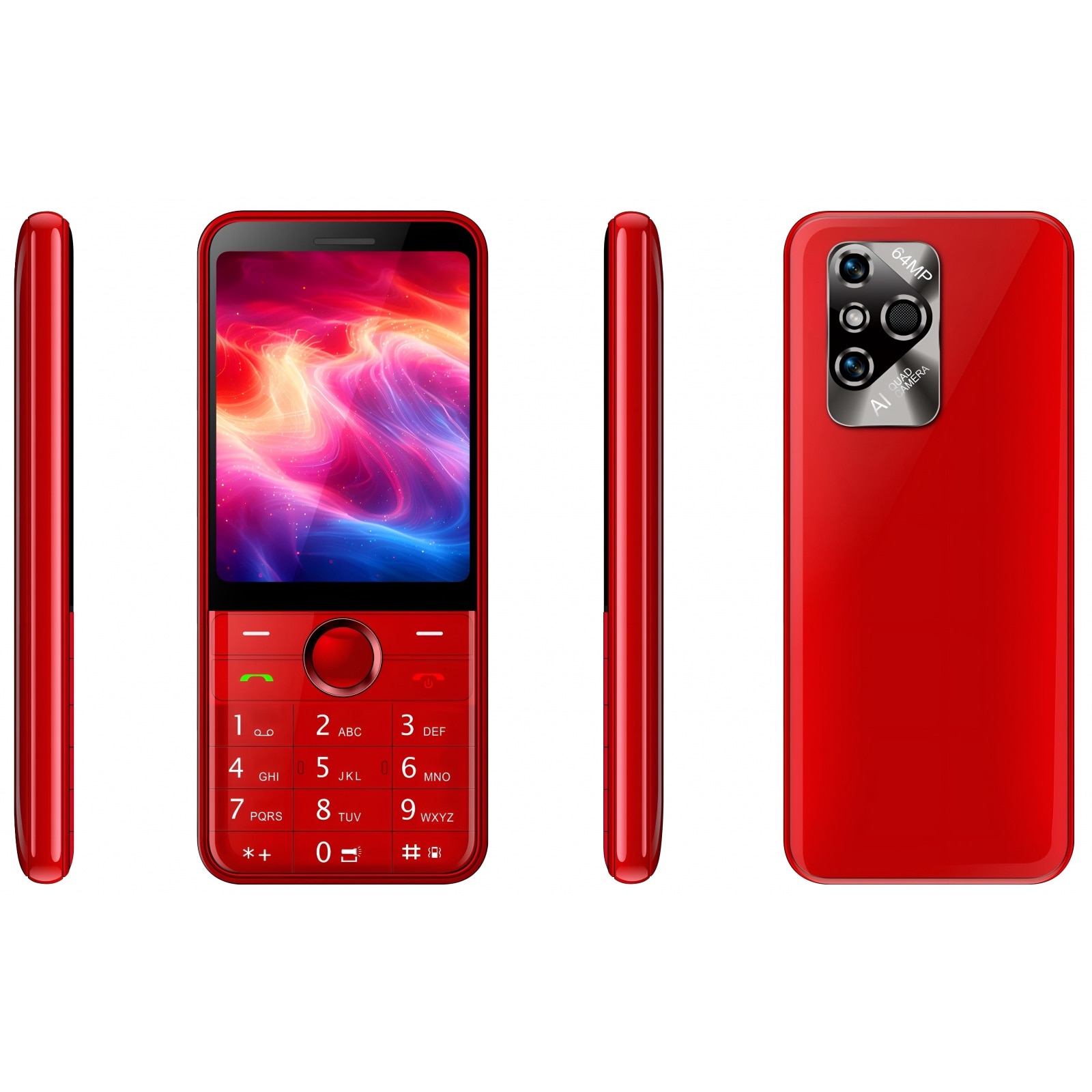 かおりん❶❶ Telefon Mobil iSEN F95, Rosu, 4G, Dual SIM, 2.8'' TFT, 48MB RAM +