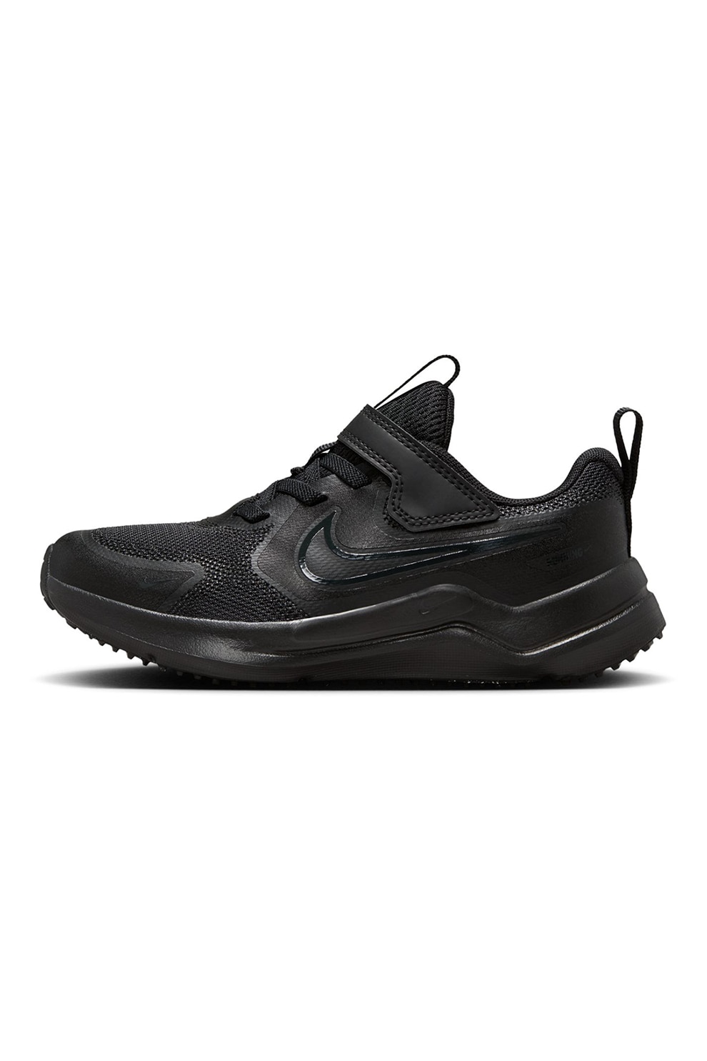 Nike, Pantofi Cosmic cu velcro, pentru alergare, Negru, Gri, 27.5 EU