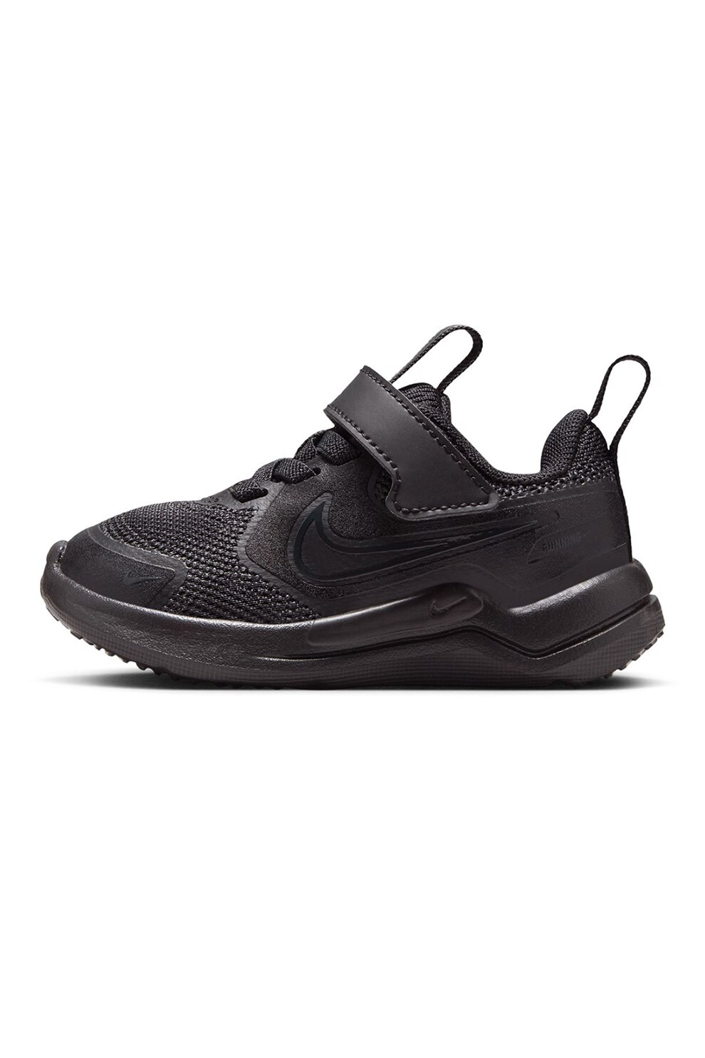 Nike, Pantofi Cosmic Runner din plasa cu inchidere velcro, Negru, Gri, 18.5 EU
