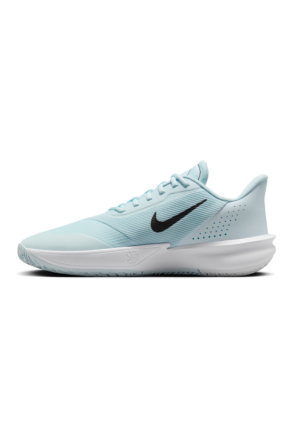 Nike, Pantofi din material textil pentru baschet Precision 7, Albastru pal, 9.5