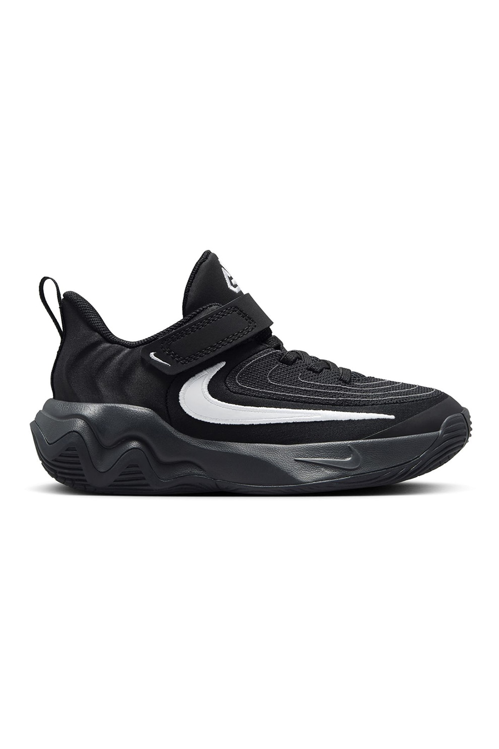 Nike, Pantofi sport Giannis Immortality 4 pentru baschet, Negru, Gri antracit, 27.5 EU