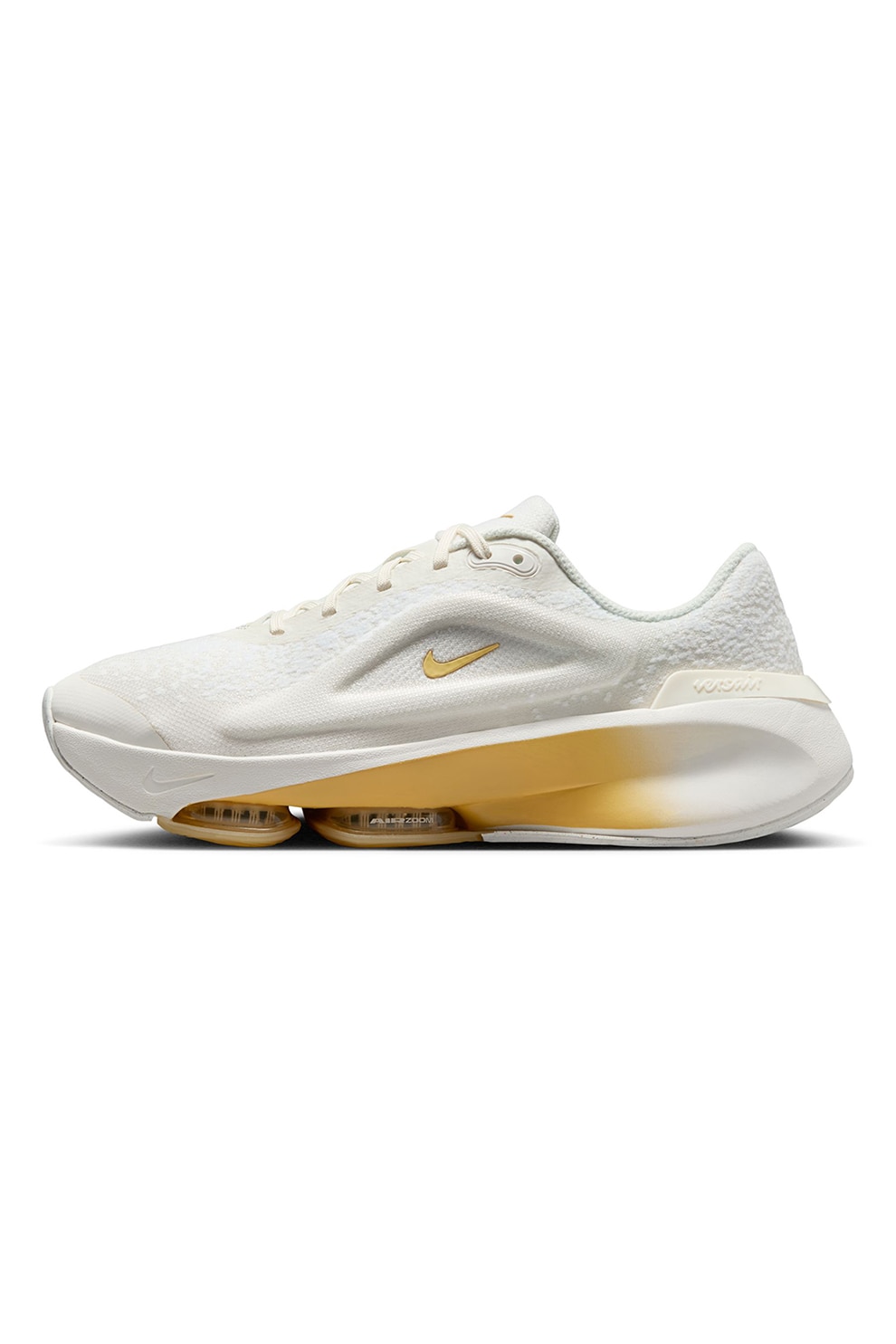 Nike, Pantofi din plasa pentru fitness Versair, Alb, Auriu, 7