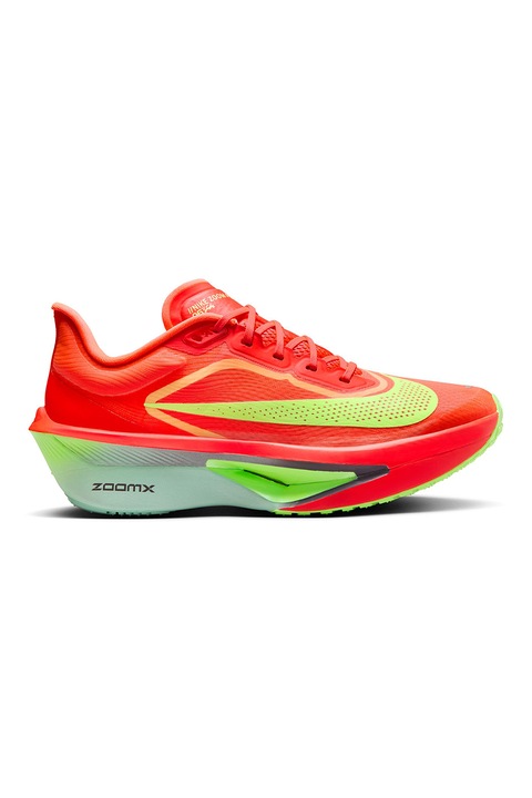 Nike, Zoom Fly 6 futócipő, Élénkpiros/Limezöld