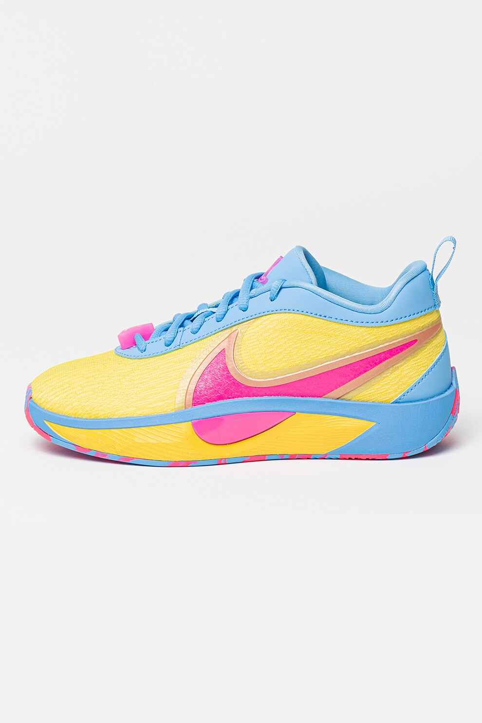 Nike, Pantofi pentru baschet Giannis Freak 6, Galben, Albastru, 37.5 EU