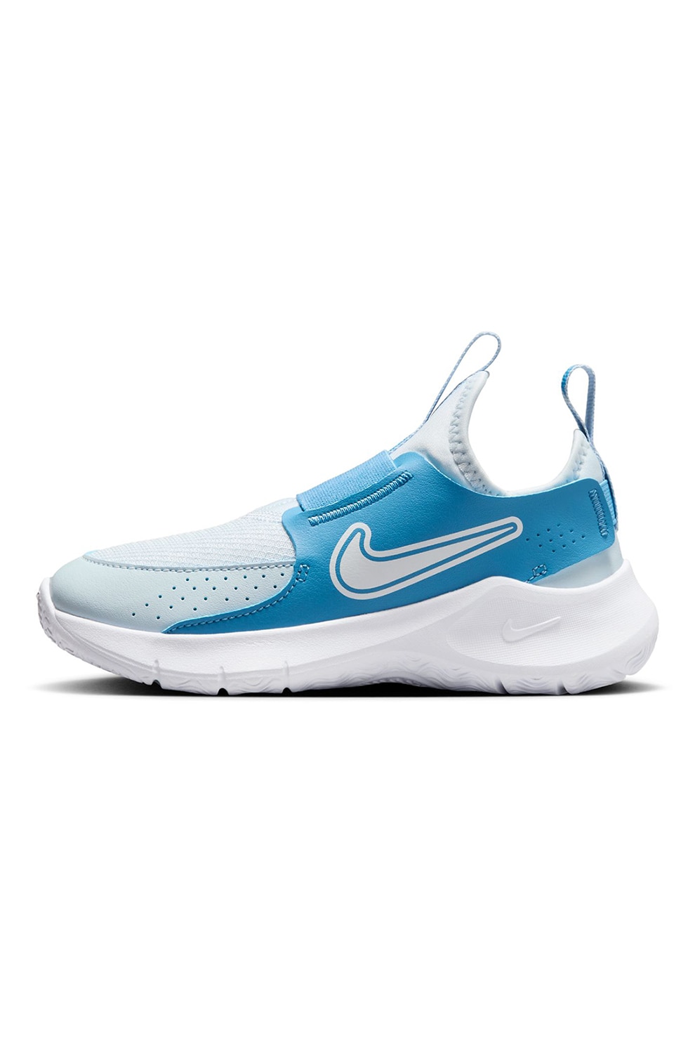 Nike, Pantofi slip-on cu garnituri din piele Flex Runner 3, Albastru royal, Albastru glaciar, 31 EU