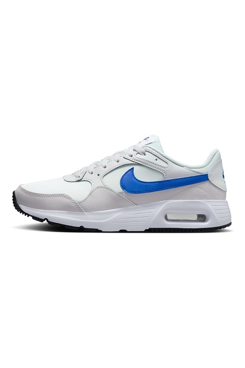 Nike, Air Max SC sneaker bőrrészletekkel, Fehér/Világosszürke/Kék