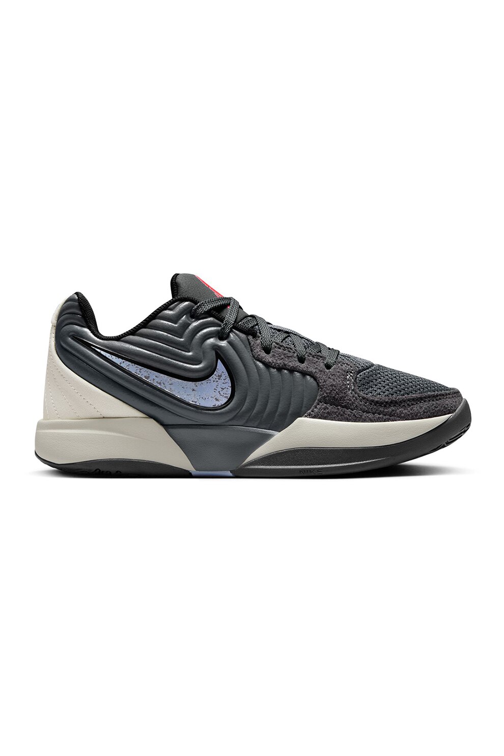 Nike, Pantofi sport cu logo stantat Ja 2, Gri inchis, 35.5 EU