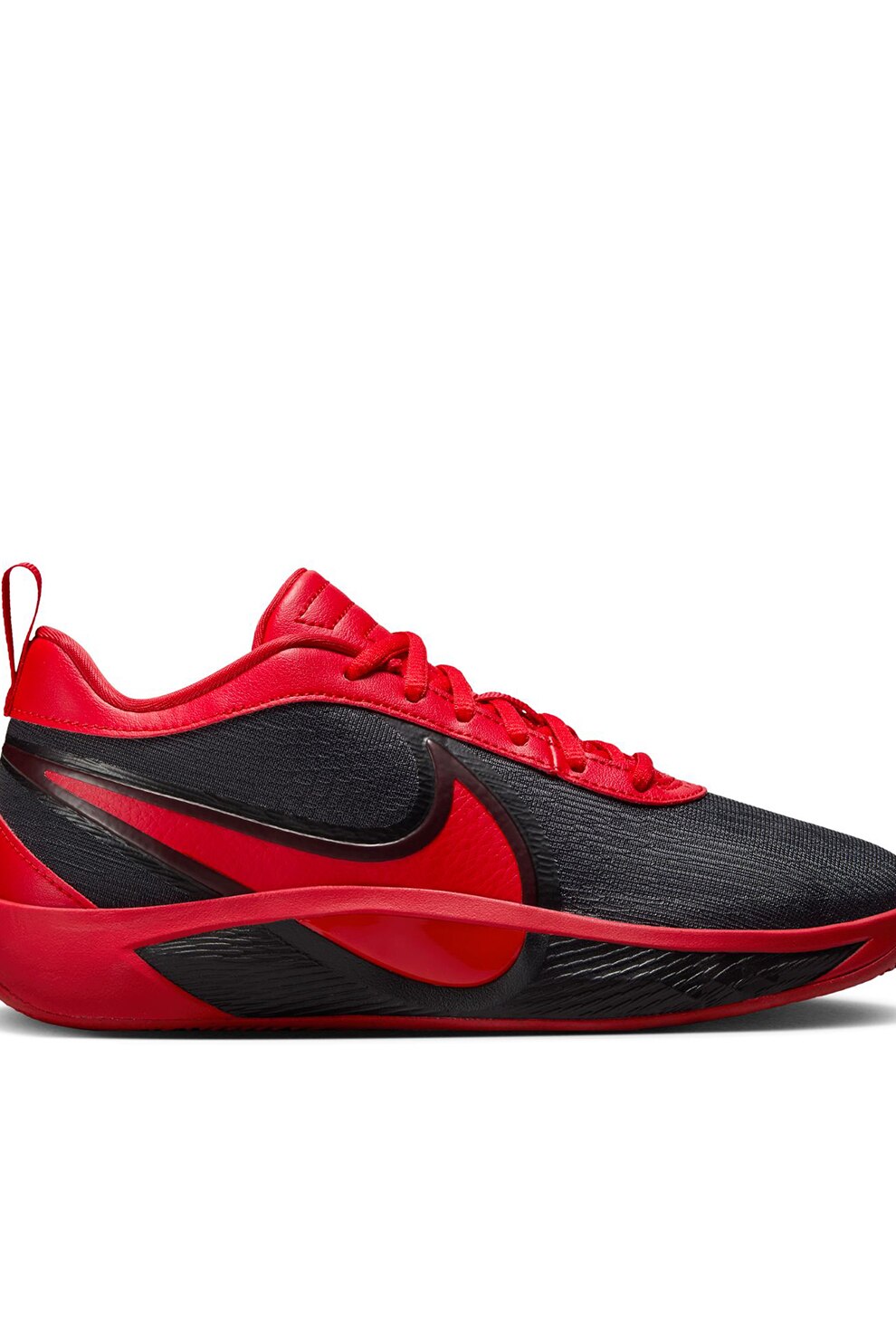 Nike, Pantofi cu logo supradimensionat, pentru baschet Giannis Freak 6, Rosu, Negru, 40 EU