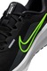 Nike, Обувки Downshifter 13 Road за бягане с мрежа и лого, Черен, Лайм зелено, 10.5