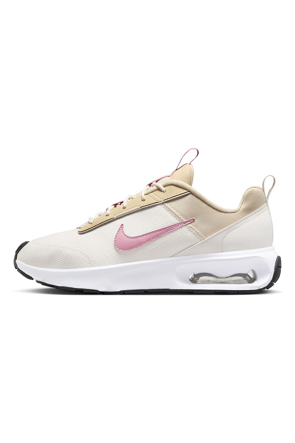 Nike, Pantofi sport Air Max INTRLK, Alb fildes, Roz prafuit, Bej ...