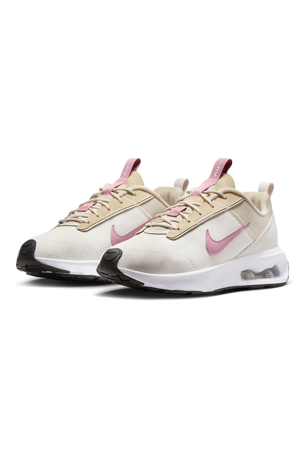 Nike, Pantofi sport Air Max INTRLK, Alb fildes, Roz prafuit, Bej ...