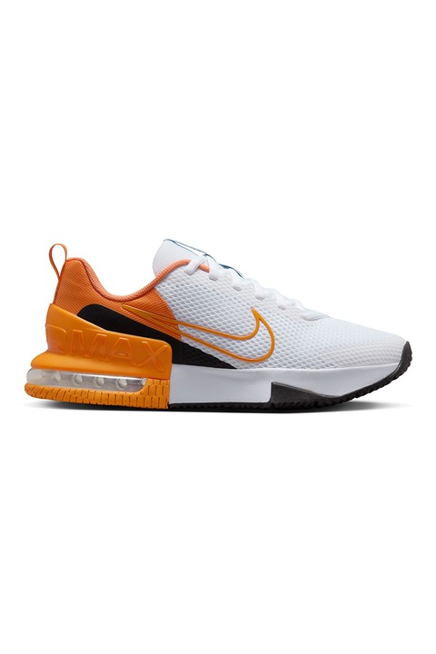 Nike, Мрежести фитнес обувки Air Max Alpha Trainer 6, Бял, Оранжев, 9