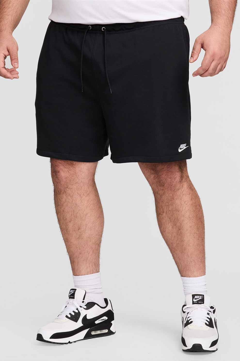 Nike, Pantaloni scurti cu snur si buzunare, Negru, XL