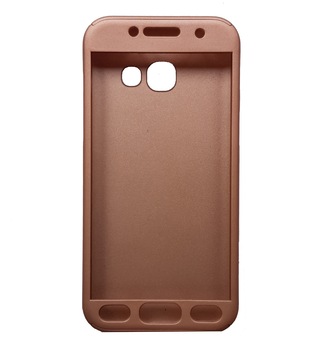 Husa Samsung A3 (2017) Full Cover 360 + folie sticla, Rose gold Husa Samsung A3 (2017) Full Cover 360 + folie sticla, Rose gold