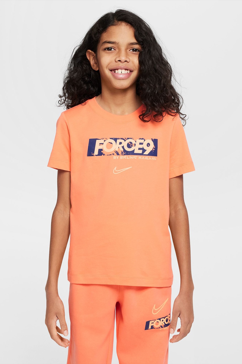 Nike, Tricou cu tehnologie Dri-Fit pentru fotbal, Portocaliu, 128-137 CM