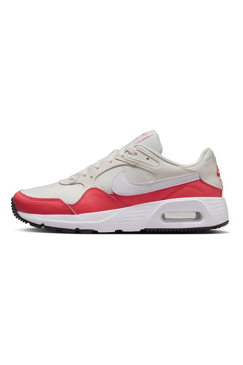 Nike, Air Max SC sneaker bőrrészletekkel, Fehér/Korallszín
