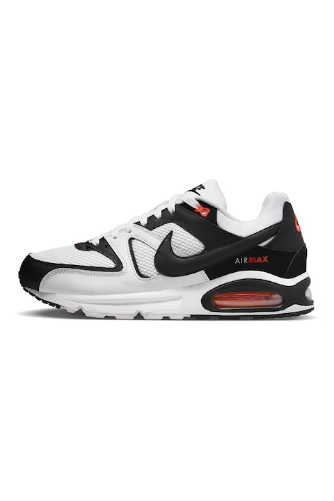 Nike, Кожени спортни обувки Air Max Command с мрежа, Червен/Бял/Черен
