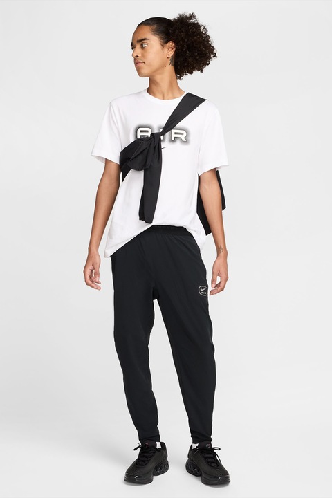 Nike, Спортен панталон с връзка с цип на глезените, Черен/Избеляло черно