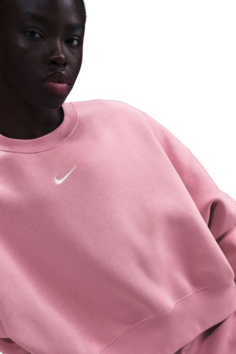 Nike, Bluza de trening lejera cu maneci cazute Phoenix, Roz, XL