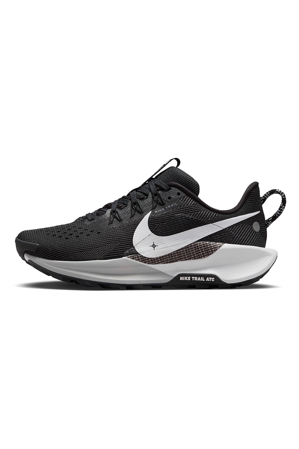 Nike, Pantofi ReactX Pegasus Trail 5 pentru alergare pe teren accidentat, Negru, 6.5