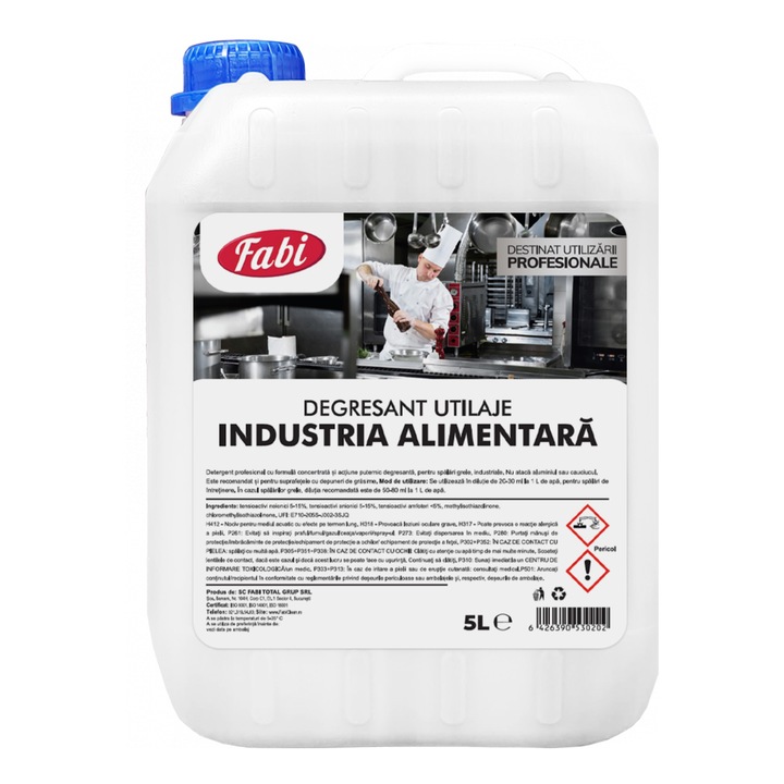 Degresant profesional pentru Industria Alimentara, Fabi, 5L, formula concentrata