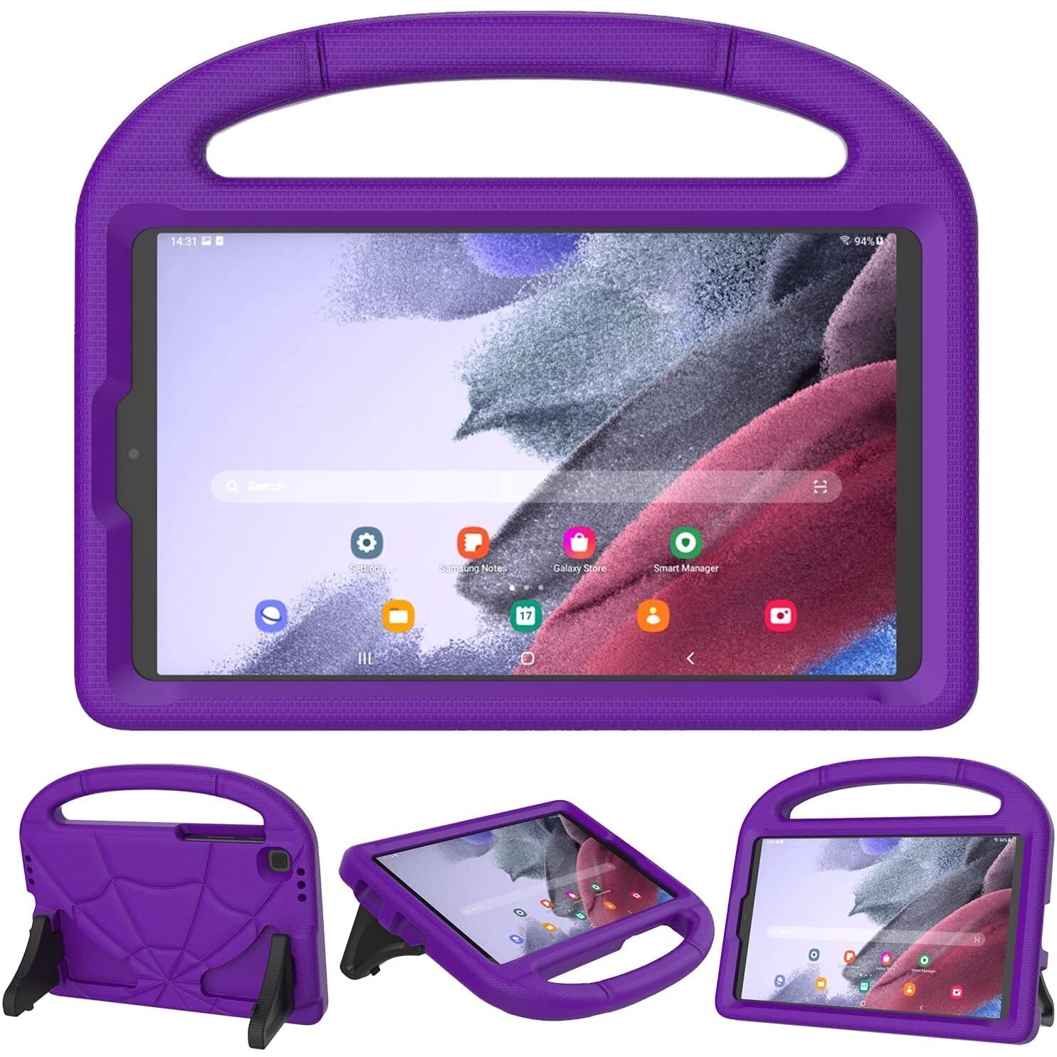 Husa pentru copii pentru Samsung Galaxy Tab A7 Lite 8.7 2021, usoara, rezistenta la socuri, cu maner si suport pentru copii Violet