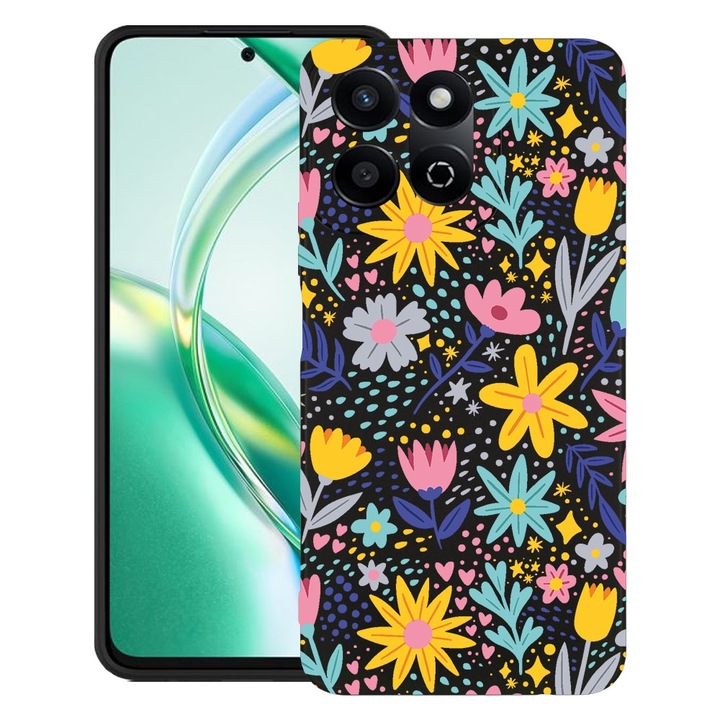 BestCase® Husa pentru Honor 200 Smart, Slim Silicon, Little Flowers, Protectie camera, Antisoc, Rezistenta la uzura, 1923378 B 758