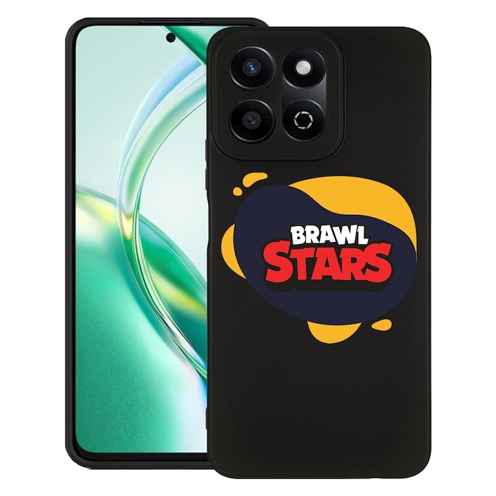 Силиконов калъф BestCase за Honor 200 Smart, Brawl Stars, Slim SIlicon 0.8MM, Camera Protection, Black, 1923378 B 1684