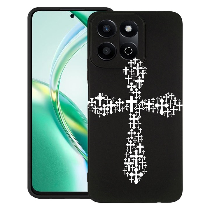 BestCase® Husa pentru Honor 200 Smart, Slim Silicon, Cross in cross, Protectie camera, Antisoc, Rezistenta la uzura, 1923378 B 1785