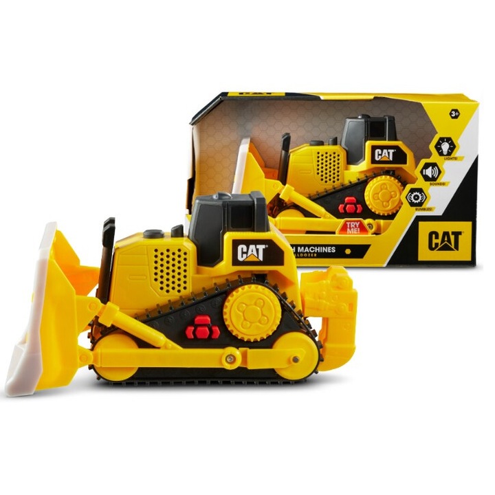 Играчка строителна машина, кукла, жълта, 4x10x5 см