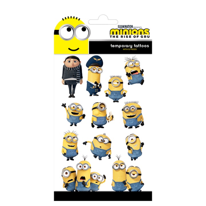 Ideiglenes tetoválás készlet, minion, gyermekek számára