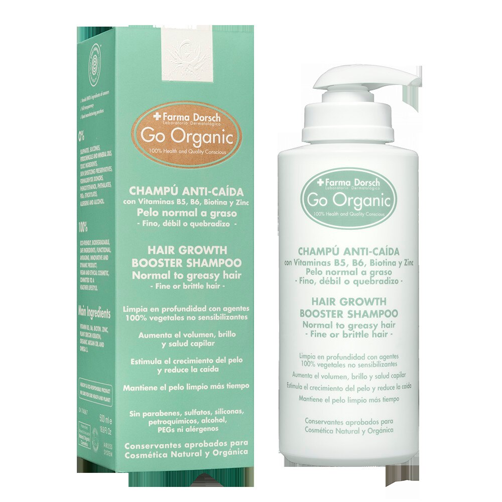 Sampon organic redensificator pentru par gras, 500 ml