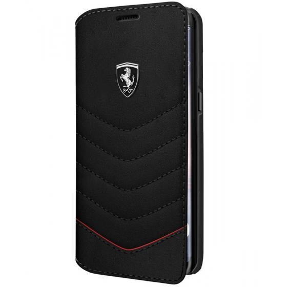 Book Ferrari Din Piele Pentru Samsung S8 Plus Colectia Heritage, Negru