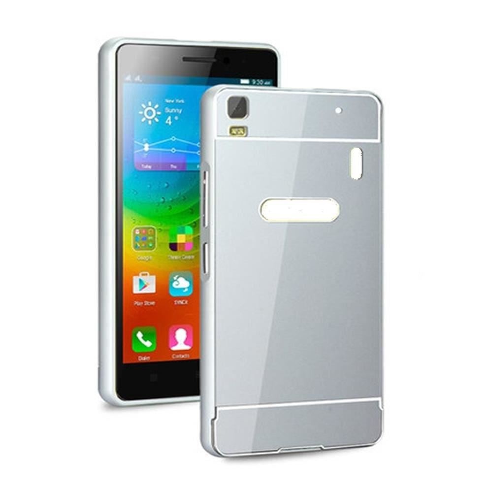 Husa Bumper Aluminiu Iberry Iberry Mirror Argintiu Pentru Lenovo K3 Note A7000