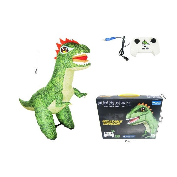 Játék dinoszaurusz, Wintek, 1,5 m magas, 2 m hosszú