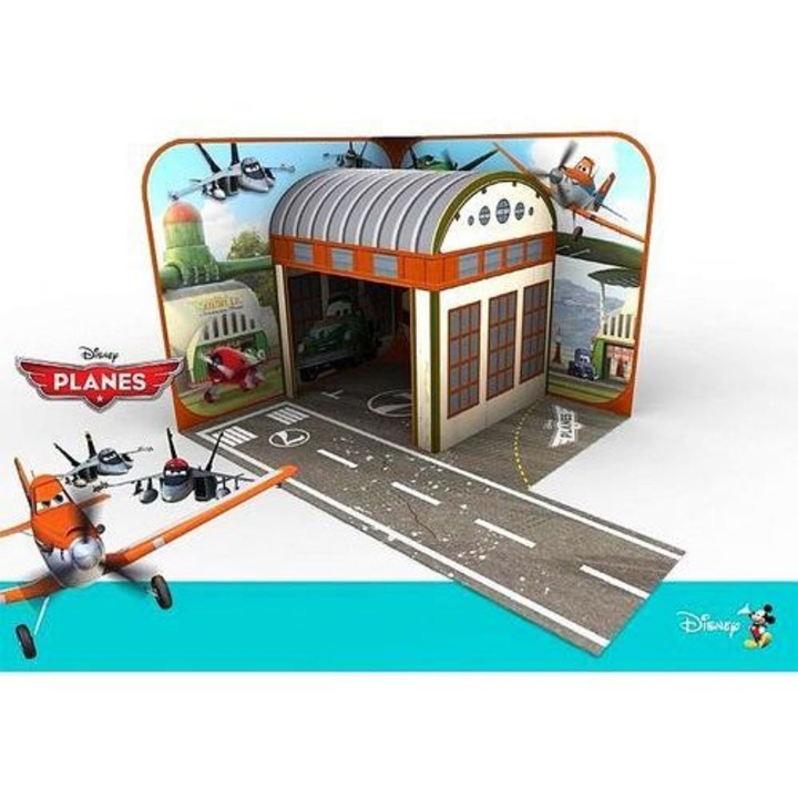 Cort de joaca 3D Disney Samolote, dimensiuni 85cm x 100cm x 138cm, set complet cu torba de transport