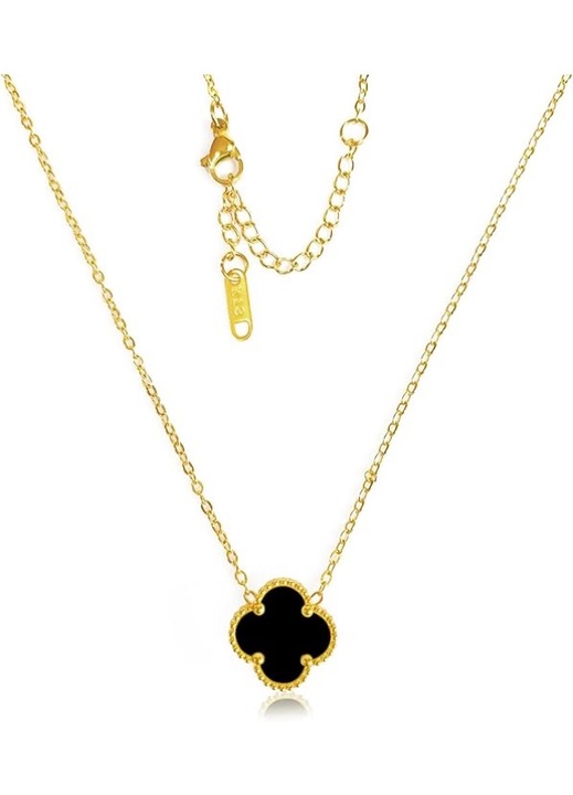 Colier dama, Otel titan, Auriu/Negru