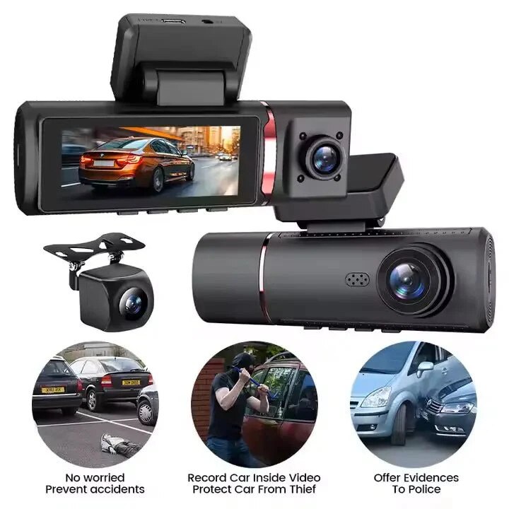 Camera auto J05 4k + camera interior 720P + camera spate 720P, WiFi ...