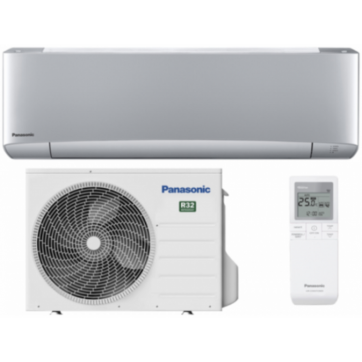 Aparat de aer conditionat Panasonic Etherea KIT-XZ35ZKE, 12000 BTU, Clasa A+++, Tehnologie Nanoe™ X Mark 3 (Inhibare Virusuri/Bacterii), Aer Purificat, Wi-Fi Integrat, Ultra-Silentios 19dB, Argintiu