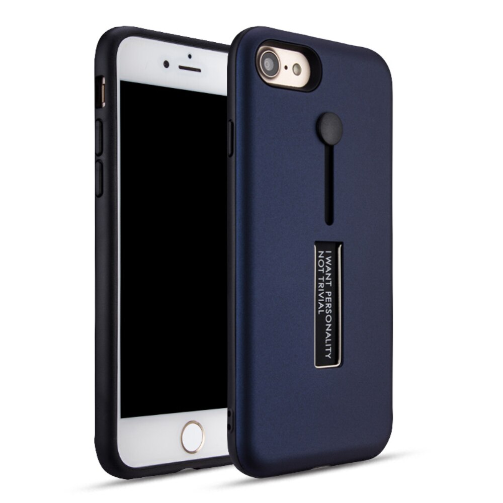 Husa spate EuroCELL antisoc cu suport pentru iPhone 7/8, albastru