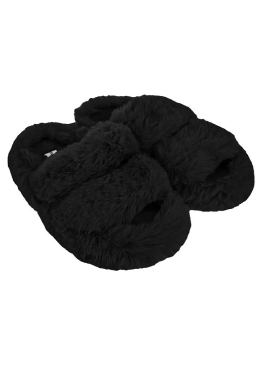 Műszőrme papucs, Fekete, 40-41 méret