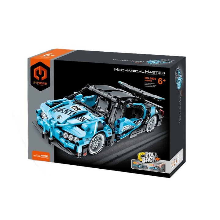 Set de constructie IM.MASTER super auto, 422 piese, albastru