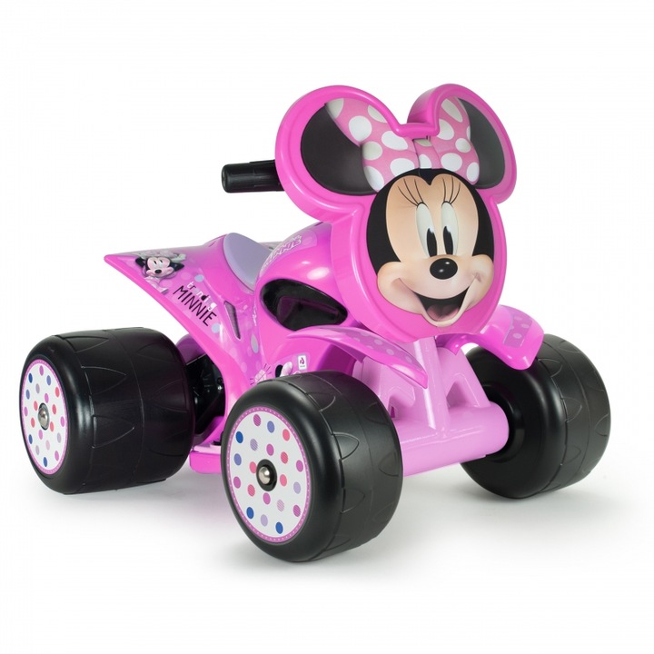 Quad Minnie 6V, розов, за деца до 25 кг, 2,5 км/ч, комплект с батерия и зарядно